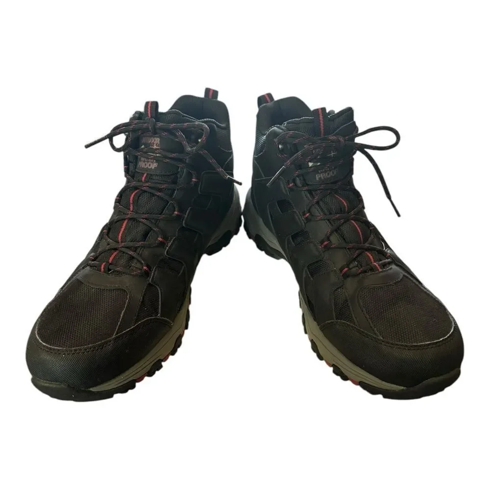 SKECHERS Men`s Relaxed Fit Selmen Relodge Black Waterproof Hiking Boots 13